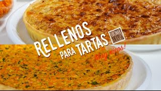 Dos Rellenos para Tartas  Tarta de Cebollas  Tarta de Zanahoria [upl. by Damiano610]