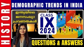 Class 9  History  Chapter 5  Demographic Trends in India  Questions amp Answers  KERALA SCERT [upl. by Nbi766]