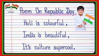 Poem On 26 January In English l Poem On Republic Day In English l Republic Day Poem26 January Poem [upl. by Nylsaj]