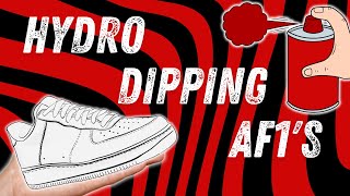 Custom HYDRO DIPPING Air Force 1s [upl. by Merlin938]