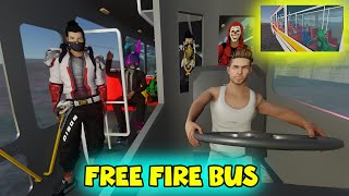 Free Fire Bus  ফ্রি ফায়ার এ বাস আসলে কেমন হবে 😂🤣 । Dibos Gaming [upl. by Sirroned]