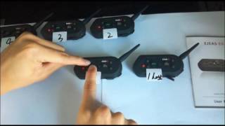 EJEASVnetphone E6 and V6 Pairing methodMotorcycle Bluetooth Intercom [upl. by Yt]