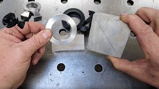 Van vierkant aluminium een ring draaien voor een sectorsproeier van een klein waterkanon [upl. by Anival]