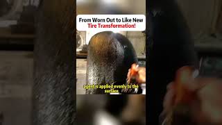 From Worn Out to Like New Tire Transformation TireRepair AmazingSkills CostSaving Recycling [upl. by Ashlie]