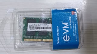 EVM 8GB DDR3 LAPTOP RAM UNBOXING [upl. by Eineg]