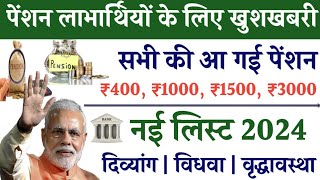 New Pension list 2024  सभी की आ गई पेंशन  pension list mai apna naam kaise dekhe  Pension [upl. by Sidon366]