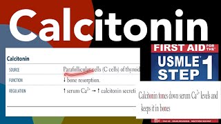 Calcitonin source function regulation in HindiUrdu first aid for USMLE step 1 [upl. by Aihsela100]