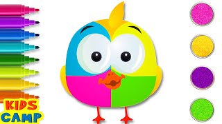 🌈 Colors For Kids  Draw And Paint Lucky Ducky  Toddler Learning Video [upl. by Demeter]