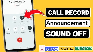 Call Recording Sound Off  Call Recording Announcement Off  How To Off Call Recording Sound  2024 [upl. by Kaspar]