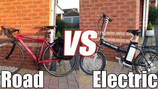 EBIKE vs ROAD BIKE time trial [upl. by Ttereve643]