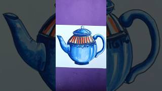 teapots tea beginnerartist shortsdrawing art easydrawing tranding viralvideo [upl. by Leilamag]