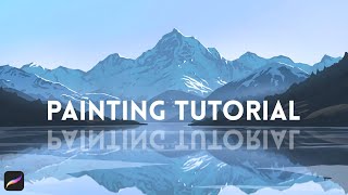 Simple Landscape in Procreate  FULL TUTORIAL [upl. by Tigirb355]