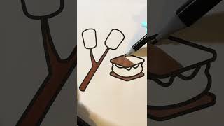 Marshmallows amp Smores Coloring  Satisfying Coloring Videos coloring coloringbook coloringpages [upl. by Ayital]