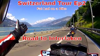 Ep 2 of 11 Motorcycle Tour of Switzerland Day 2 Road to Interlaken Fat Lad on a Bike [upl. by Ahserak]