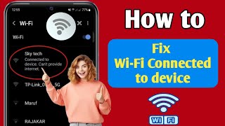 How to Fix WiFi Connected to device Cant provide internet Issue on Android [upl. by Tonina]