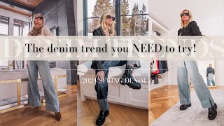 7 Ways To Style 2024’s HOTTEST Denim Trend Transition Your Denim From Winter to Spring [upl. by Ayotol]