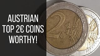 Austrian Top 2€ Coins Worthy youtube coins euro [upl. by Onilatac]