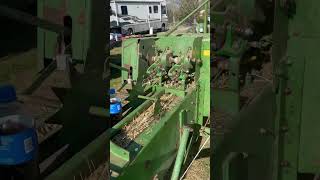 JOHN DEERE 336 HAY BALER AFTER REBUILT PLUNGER [upl. by Akoyin]