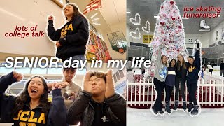 SENIOR day in my life school college talk  ice skating fundraiser  Vlogmas Day 15 [upl. by Vaasta]