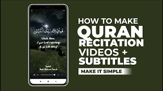 How to Make Quran Recitation Videos with Subtitles  Easy Tutorial for YouTube and TikTok [upl. by Dash631]