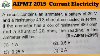 A circuit contains an ammeter a battery of 30 V and a resistance 408 ohm all connected in series [upl. by Zipnick505]