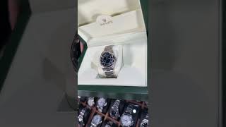 Rolex Air King Blue Concentric Dial Steel Mens Watch 114200 Review  SwissWatchExpo [upl. by Chura]