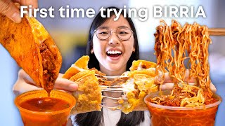 Canadian tries BIRRIA TACOS  RAMEN for the first time 🌮 Gone Wrong [upl. by Ecissej244]