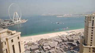 Roda Amwaj Suites Jumeirah Beach Residence  View from the top facing the beach  Morning Breeze [upl. by Wooster]