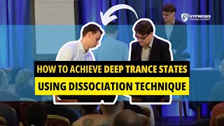 Hypnosis Demo How To Achieve Deep Trance States Using Dissociation Technique [upl. by Draned66]