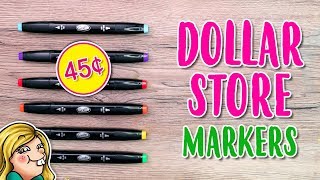 Trying Out DOLLAR STORE Markers [upl. by Asilana]