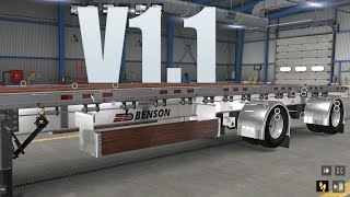 11 Flatbed Benson  mod American Truck Simulator [upl. by Shu608]