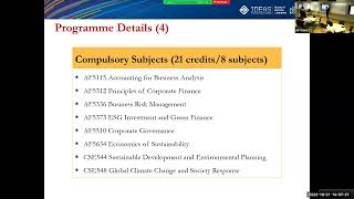 PolyU Info Day for Taught Postgraduate Programmes  MSc in ESG and Sustainability [upl. by Wojak563]