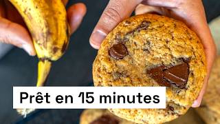 Ces cookies chocolat banane sans oeuf sont délicieux et prêts en 15 minutes [upl. by Soisanahta]