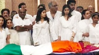 Emotional Jhanvi Kapoor amp Khushi Kapoor at mom Sridevis Funeral [upl. by Uuge334]