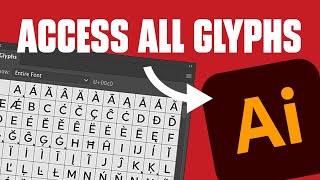 How to Access All GlyphsCharacters in Illustrator 2 Minute Type Tip [upl. by Cesar]