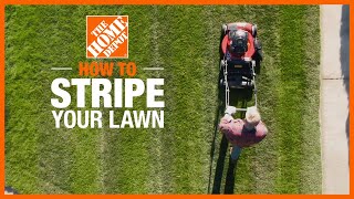 How to Stripe Your Lawn  Lawn Mower Tips  The Home Depot [upl. by Glynn]