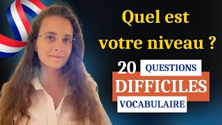 5 TEST de vocabulaire français difficile  Quel est votre niveau [upl. by Rusty]