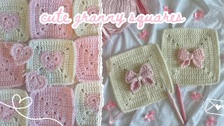 how to crochet cute granny squares ౨ৎ♡  beginnerfriendly with or without magic ring [upl. by Hungarian]