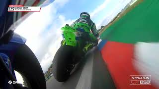 2024 Bennetts British Superbikes Round 7  Thruxton  Race 1 onboard highlights [upl. by Elok]