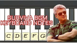 Vivegam surviva bgm keyboard notes [upl. by Nimra]