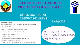 Correction de lexercice1 du concours de leamac cycle ingénieur 2018 [upl. by Ahseila196]