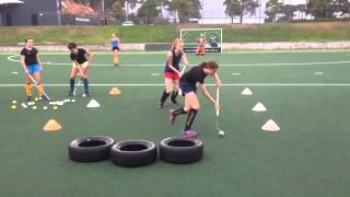 Field hockey drills to do at home and at the practice field for beginners [upl. by Shepperd589]