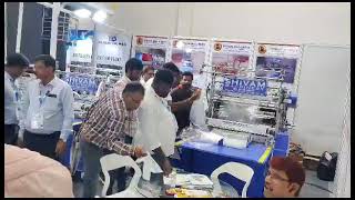 Hiplex exibition center Hyderabad plastic bag making machine live demo 918700696204 [upl. by Jolyn]