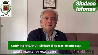 Roccapiemonte SA  Aggiornamenti dal sindaco Pagano 211024 [upl. by Banebrudge280]