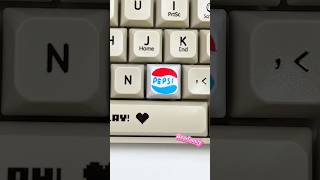 Drawing And Painting Pepsi Logo on The Keyboard trang trí bàn phím shorts love art bearfamily [upl. by Adnama401]