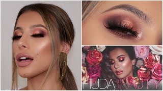 HUDA BEAUTY REMASTERED ROSE GOLD PALETTE REVIEWCOMPARISON [upl. by Otsuaf]