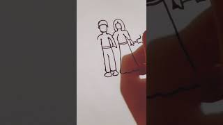 My family drawing easy family drawing family drawing with 4 members miss u maashorts viral [upl. by Attevaj773]