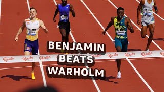 Rai Benjamin FINALLY Takes Down Karsten Warholm To Win 400m Hurdles At 2023 Prefontaine Classic [upl. by Phillip]