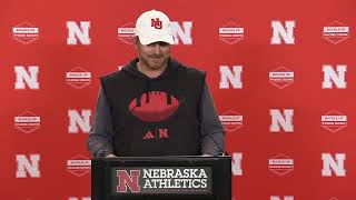 Nebraska OC Marcus Satterfield press conference April 23 [upl. by Lidah]