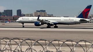 24 FPS test Delta Air Lines Boeing 757351 lands at Las Vegas  N595NW [upl. by Pacian]